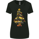 Construction Christmas Tree Digger Lorry Crane Womens Wider Cut T-Shirt Black