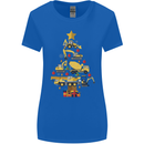 Construction Christmas Tree Digger Lorry Crane Womens Wider Cut T-Shirt Royal Blue