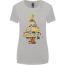 Construction Christmas Tree Digger Lorry Crane Womens Wider Cut T-Shirt Sports Grey