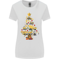 Construction Christmas Tree Digger Lorry Crane Womens Wider Cut T-Shirt White