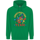 Construction Funny Building Blocks Bricks Childrens Kids Hoodie Irish Green