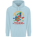 Construction Funny Building Blocks Bricks Childrens Kids Hoodie Light Blue
