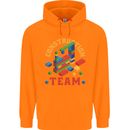 Construction Funny Building Blocks Bricks Childrens Kids Hoodie Orange
