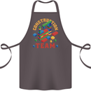 Construction Funny Building Blocks Bricks Cotton Apron 100% Organic Dark Grey