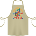 Construction Funny Building Blocks Bricks Cotton Apron 100% Organic Khaki