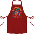 Construction Funny Building Blocks Bricks Cotton Apron 100% Organic Maroon
