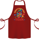 Construction Funny Building Blocks Bricks Cotton Apron 100% Organic Maroon