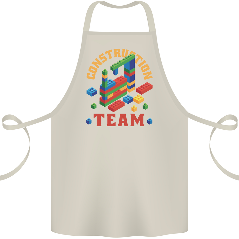 Construction Funny Building Blocks Bricks Cotton Apron 100% Organic Natural