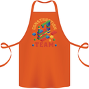 Construction Funny Building Blocks Bricks Cotton Apron 100% Organic Orange