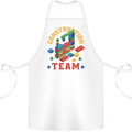 Construction Funny Building Blocks Bricks Cotton Apron 100% Organic White