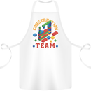 Construction Funny Building Blocks Bricks Cotton Apron 100% Organic White