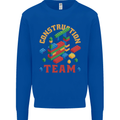 Construction Funny Building Blocks Bricks Kids Sweatshirt Jumper Royal Blue