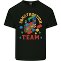 Construction Funny Building Blocks Bricks Kids T-Shirt Childrens Black