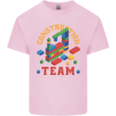 Construction Funny Building Blocks Bricks Kids T-Shirt Childrens Light Pink