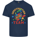Construction Funny Building Blocks Bricks Kids T-Shirt Childrens Navy Blue