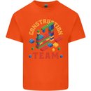 Construction Funny Building Blocks Bricks Kids T-Shirt Childrens Orange