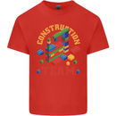 Construction Funny Building Blocks Bricks Kids T-Shirt Childrens Red