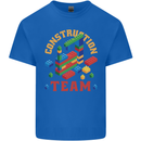 Construction Funny Building Blocks Bricks Kids T-Shirt Childrens Royal Blue