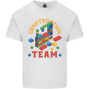 Construction Funny Building Blocks Bricks Kids T-Shirt Childrens White