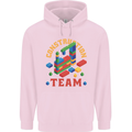 Construction Funny Building Blocks Bricks Mens 80% Cotton Hoodie Light Pink