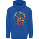 Construction Funny Building Blocks Bricks Mens 80% Cotton Hoodie Royal Blue