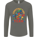 Construction Funny Building Blocks Bricks Mens Long Sleeve T-Shirt Charcoal