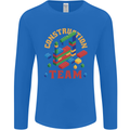 Construction Funny Building Blocks Bricks Mens Long Sleeve T-Shirt Royal Blue