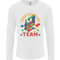 Construction Funny Building Blocks Bricks Mens Long Sleeve T-Shirt White
