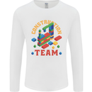 Construction Funny Building Blocks Bricks Mens Long Sleeve T-Shirt White
