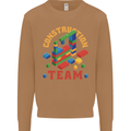 Construction Funny Building Blocks Bricks Mens Sweatshirt Jumper Caramel Latte