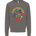 Construction Funny Building Blocks Bricks Mens Sweatshirt Jumper Charcoal