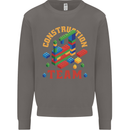 Construction Funny Building Blocks Bricks Mens Sweatshirt Jumper Charcoal