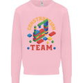 Construction Funny Building Blocks Bricks Mens Sweatshirt Jumper Light Pink