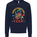 Construction Funny Building Blocks Bricks Mens Sweatshirt Jumper Navy Blue