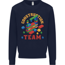 Construction Funny Building Blocks Bricks Mens Sweatshirt Jumper Navy Blue
