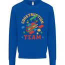 Construction Funny Building Blocks Bricks Mens Sweatshirt Jumper Royal Blue