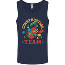 Construction Funny Building Blocks Bricks Mens Vest Tank Top Navy Blue