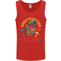 Construction Funny Building Blocks Bricks Mens Vest Tank Top Red