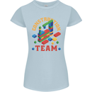Construction Funny Building Blocks Bricks Womens Petite Cut T-Shirt Light Blue