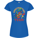 Construction Funny Building Blocks Bricks Womens Petite Cut T-Shirt Royal Blue