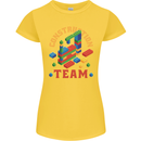 Construction Funny Building Blocks Bricks Womens Petite Cut T-Shirt Yellow