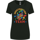 Construction Funny Building Blocks Bricks Womens Wider Cut T-Shirt Black