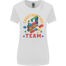 Construction Funny Building Blocks Bricks Womens Wider Cut T-Shirt White