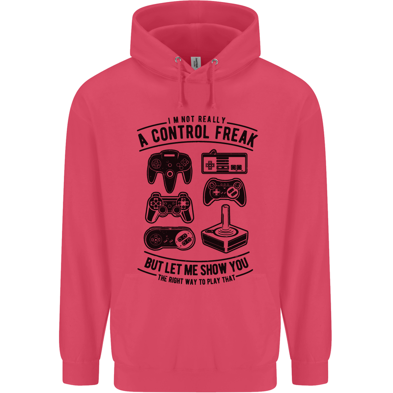 Control Freak Funny Gaming Gamer Childrens Kids Hoodie Heliconia