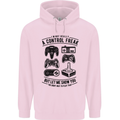 Control Freak Funny Gaming Gamer Childrens Kids Hoodie Light Pink