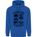 Control Freak Funny Gaming Gamer Childrens Kids Hoodie Royal Blue