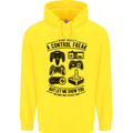Control Freak Funny Gaming Gamer Childrens Kids Hoodie Yellow