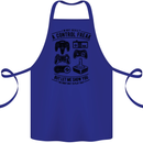 Control Freak Funny Gaming Gamer Cotton Apron 100% Organic Royal Blue
