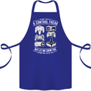 Control Freak Funny Gaming Gamer Cotton Apron 100% Organic Royal Blue