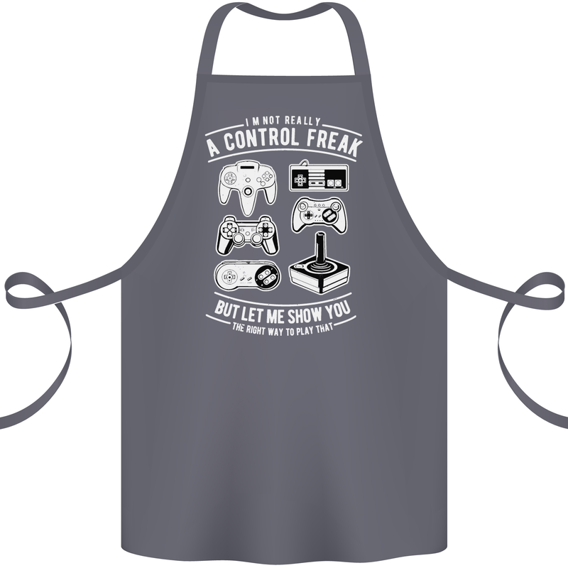 Control Freak Funny Gaming Gamer Cotton Apron 100% Organic Steel